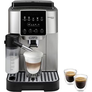 Cafetera superautomática - De'Longhi Magnifica Start Milk, ECAM220.80.SB, 1450W, 15bar, Molinillo integrado,Depósito leche,Táctil, Espumado automático