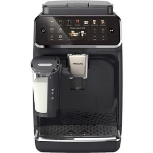 Cafetera superautomática - Philips EP4441/50, LatteGo, Pantalla táctil, 12 ajustes, Función QuickStart, 15 bar, 1500 W, Filtro AquaClean, 1.8 l, Negro