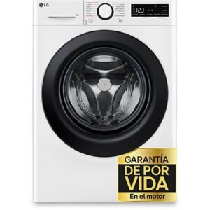 Lavadora carga frontal - LG F4WR5009A6W, Serie 500, 9kg, 1400rpm, 12 programas, AI Direct Drive™, vapor Steam™, Blanco
