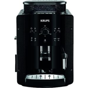 Cafetera superautomática - Krups Roma EA81K870, 1450 W, 15 bar, 1.7 L, 3 temperaturas, 2 tazas, Sistema Thermoblock, Kit de limpieza incluido, Negro