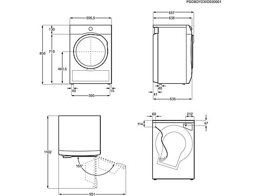 ASSET_MMS_159588055-2 Secadora bomba de calor - AEG TR719G4PB, 9 kg, 10 programas, MixDry, Display LED, Blanco