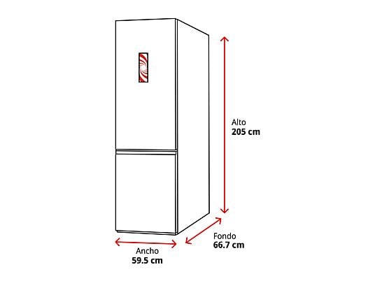 ASSET_MMS_161793847 Frigorífico combi - Haier 3D 60 Series 5 HTW5620CNMG, No Frost, 205 cm, 414 l, My Zone, Direct Access, Inox