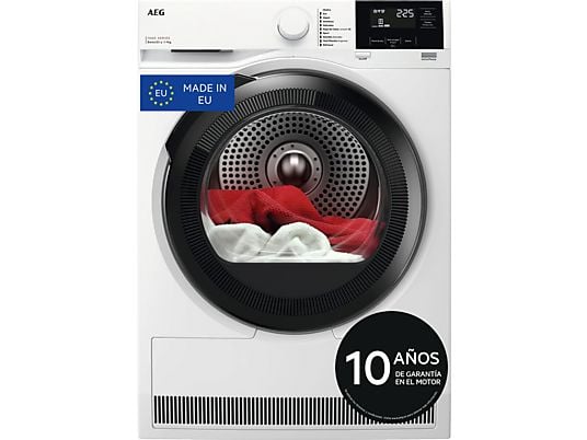 Secadora bomba de calor - AEG TR719G4PB, 9 kg, 10 programas, MixDry, Display LED, Blanco