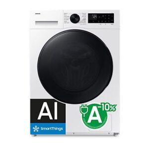 Lavadora secadora - Samsung WD90DG5B15BEEC, 9 kg, 6 kg, AI EcoBubble™, Air Wash, Blanco