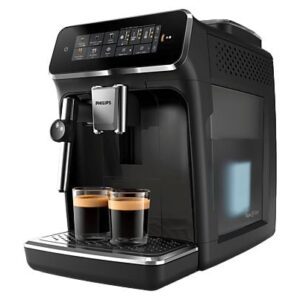 Cafetera superautomática - Philips 3300 Series EP3321/40, Tecnología AquaClean, 2 tazas, Presión Máx. 15 bar, Deposito de agua 1.8 l, 1500 W, Negro